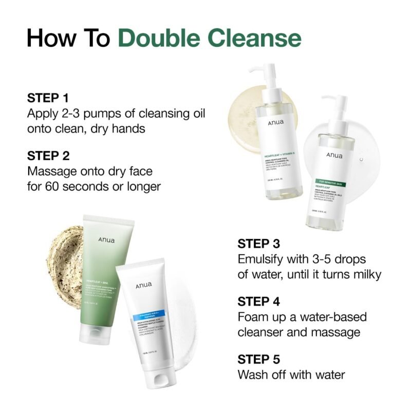 Anua Heartleaf Pore Control Cleansing Oil, Oil Cleanser for Face, Makeup Blackhead Remover, Korean Skin Care 6.76 fl oz(200ml) (original) - Image 7