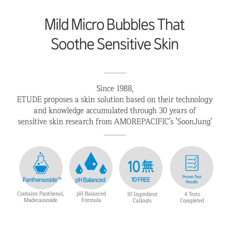 ETUDE SoonJung pH 6.5 Whip Facial Cleanser 5.1 fl. oz. (150ml) 21AD | Soft Bubble Fragrance-Free Low-pH Korean Hydrating Cleansing Wash for Sensitive Skin | Korean Skin Care, K-Beauty | Vegan - Image 8