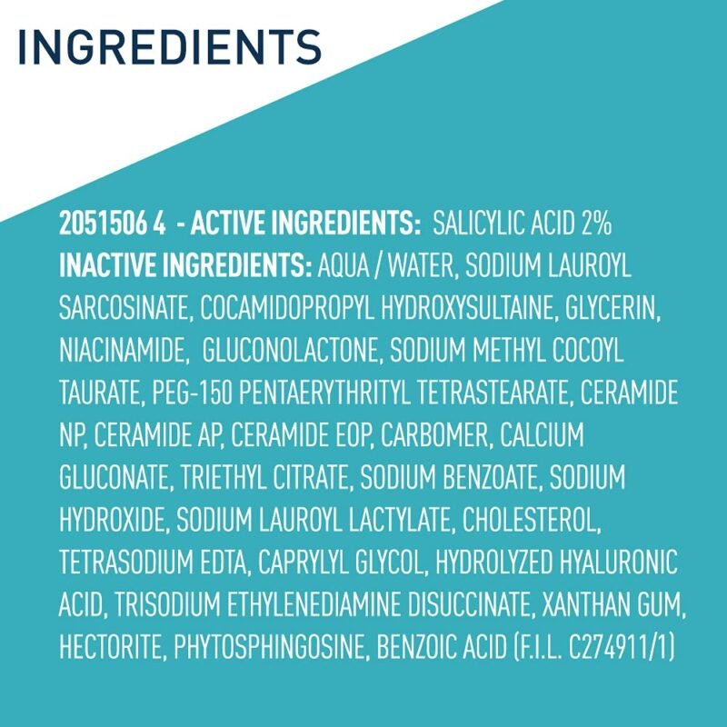 CeraVe Acne Control Cleanser, 2% Salicylic Acid Treatment Formulated With Niacinamide + Ceramides + Oil Absorbing Clay, Gentle Face Wash Helps Clear & Prevent Acne, Fragrance Free, 16 Ounce - Image 8