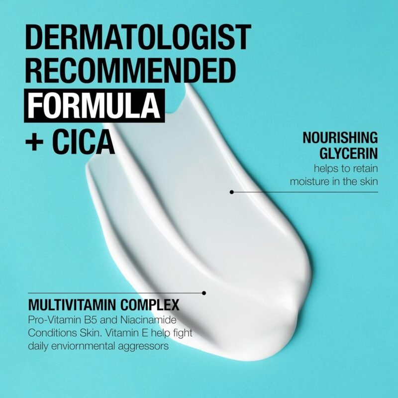 Neutrogena Ultra Gentle Fragrance Free Daily Face Moisturizer, Facial Moisturizer for Sensitive & Dry Skin with CICA, Pro-Vitamin B5, Vitamin E & Niacinamide, 3.4 fl. oz - Image 3