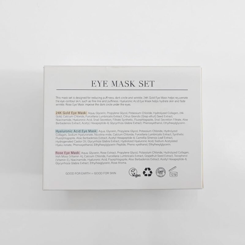 Under Eye Patches Gold and Hyaluronic Acid for puffy eyes,Rose Eye Masks for Dark Circles and Puffiness skin care Smooth Wrinkles products 30 Pairs - Image 8