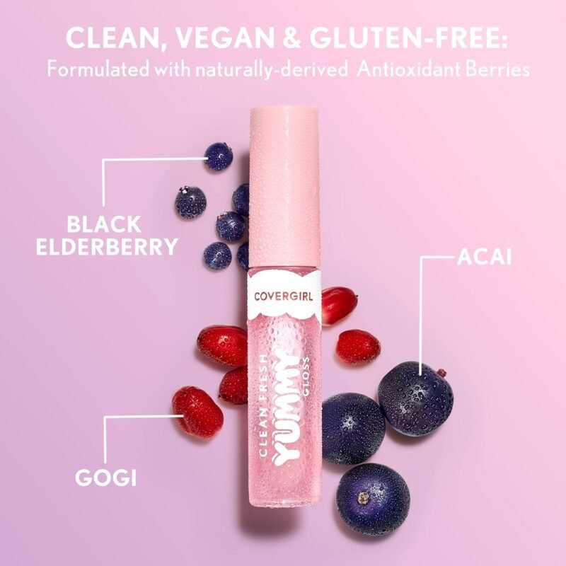COVERGIRL Clean Fresh Yummy Gloss – Lip Gloss, Sheer, Natural Scents, Vegan Formula - Havana Good Time - Image 5