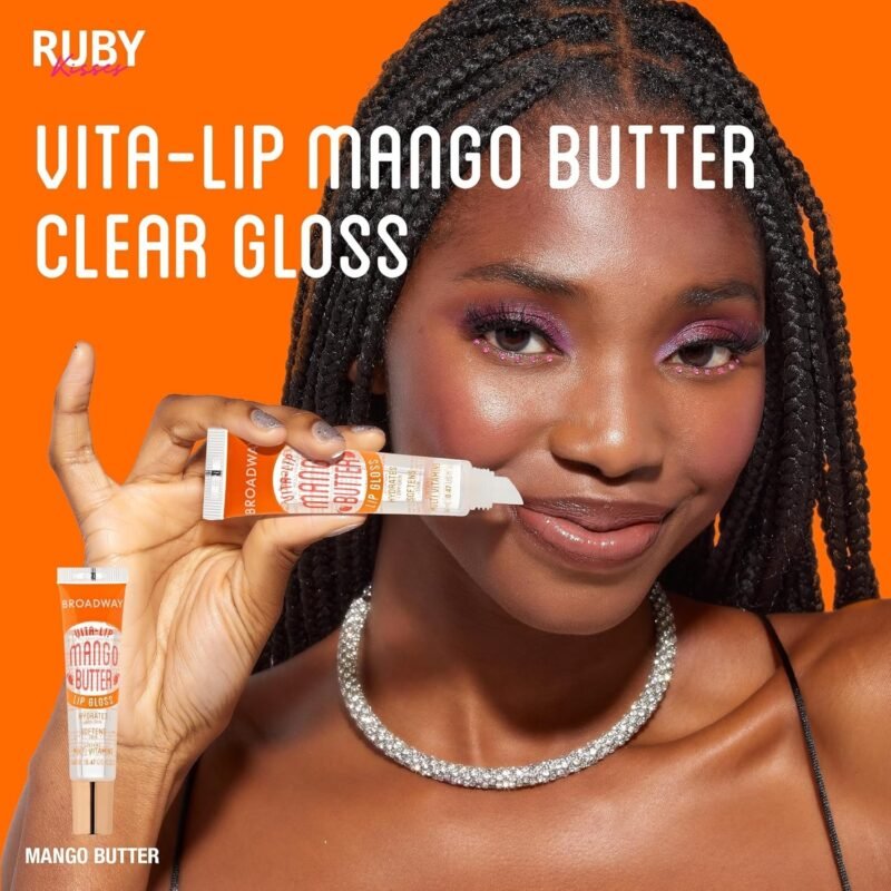 Ruby Kisses Broadway Vita-Lip Clear Lip Gloss (8 Pack), Ultra-Hydrating & Soothing Formula with Vitamins, High-Shine Non-Sticky Finish Lip Balm with Mint, Rosehip, Coconut, Mango, Argan, Honey, Shea - Image 8