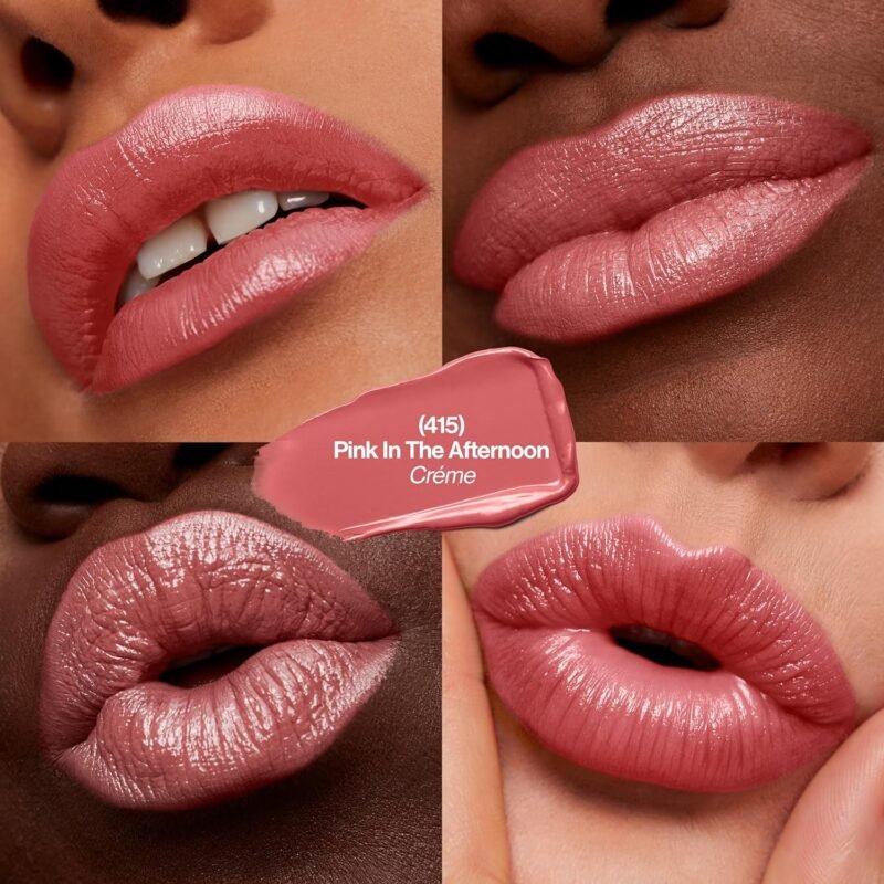 Revlon Super Lustrous Lipstick, Creamy Formula For Soft, Fuller-Looking Lips, Moisturized Feel, 415 Pink In The Afternoon, 0.15 oz - Image 3