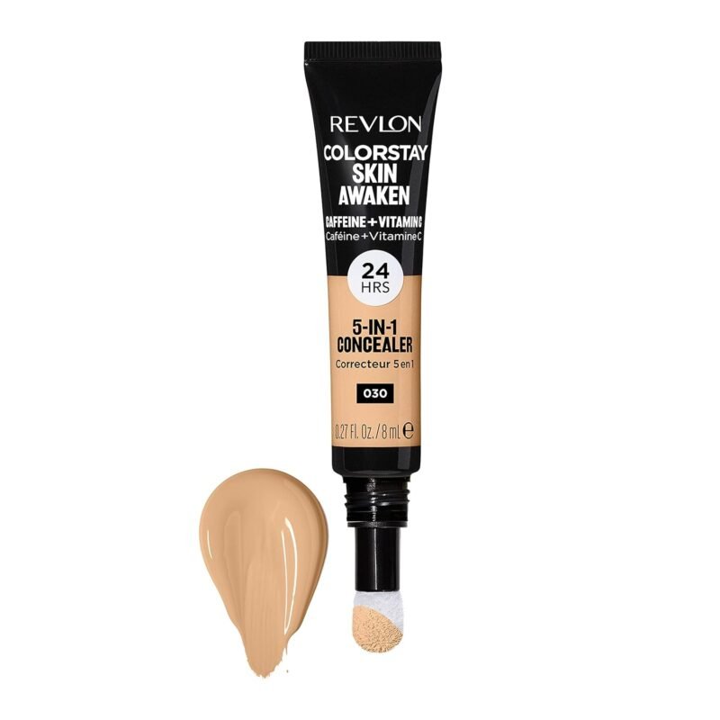 Revlon ColorStay Skin Awaken 5-in-1 Concealer, Lightweight, Creamy Longlasting Face Makeup with Caffeine & Vitamin C, For Imperfections, Dark Circles & Redness, 030 Light Medium, 0.27 Fl Oz - Image 3