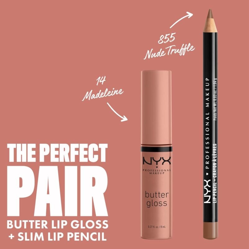 NYX PROFESSIONAL MAKEUP Butter Gloss, Non-Sticky Lip Gloss - Madeleine (Mid-Tone Nude) - Image 4