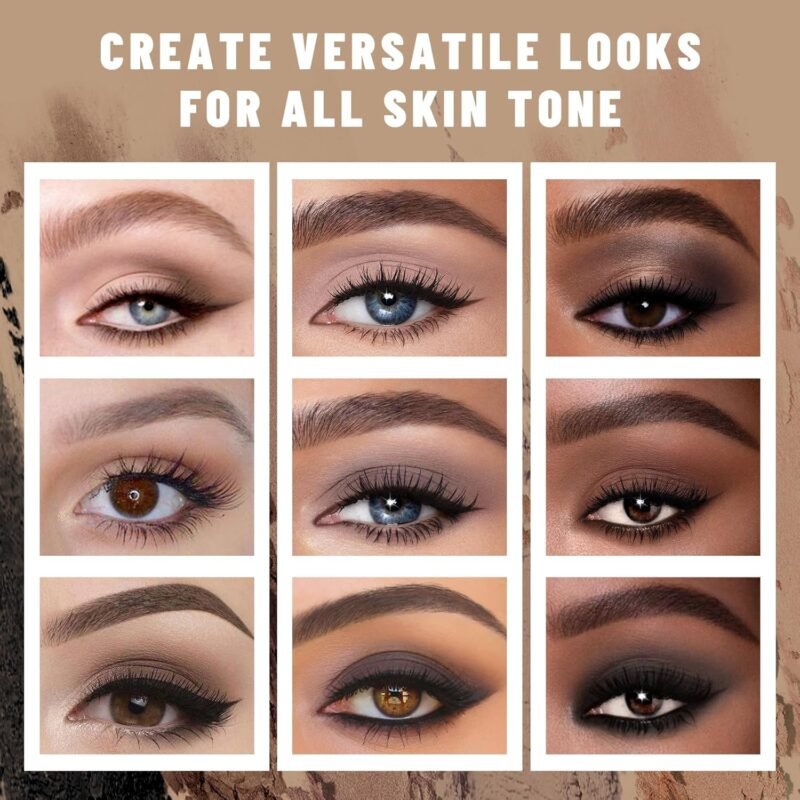 6 Colors Mini Naked Eyeshadow Makeup Palette Neutral Nude Smoky Eye Shadow Taupe & Brown Matte Make Up Pallet with Mirror Highly Pigmented Long Lasting Waterproof Travel Size Gift Kit 01 - Image 3