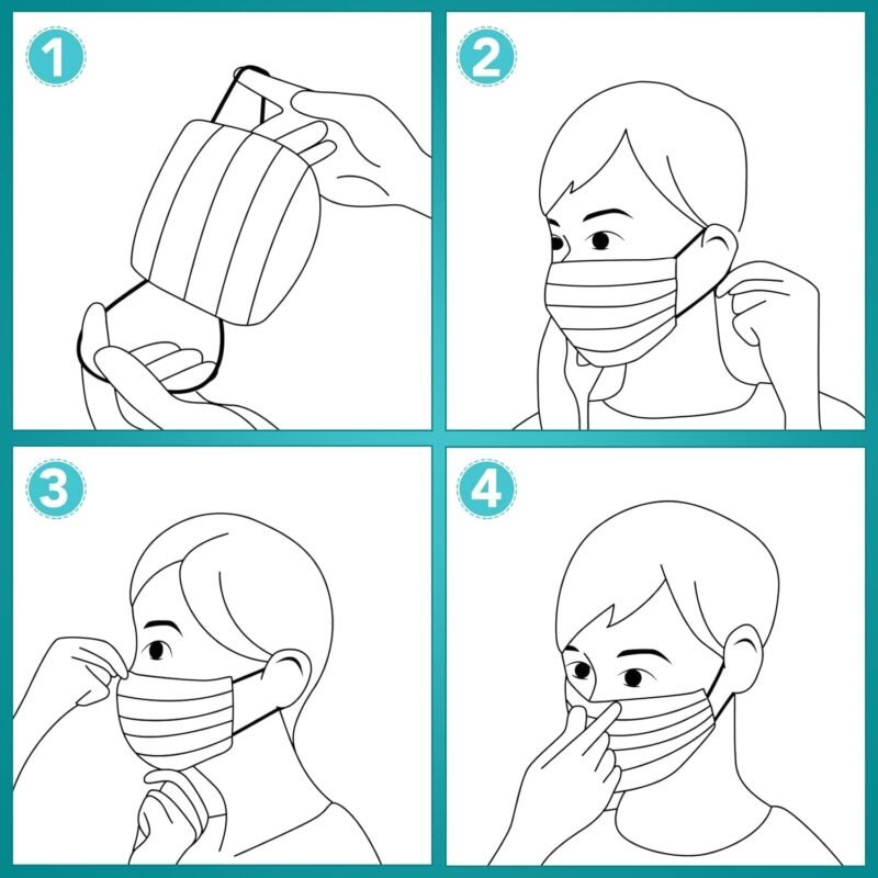 100 PCS Disposable Face Masks, Black Disposable Masks, 3 Ply Protection Face Masks - Image 7