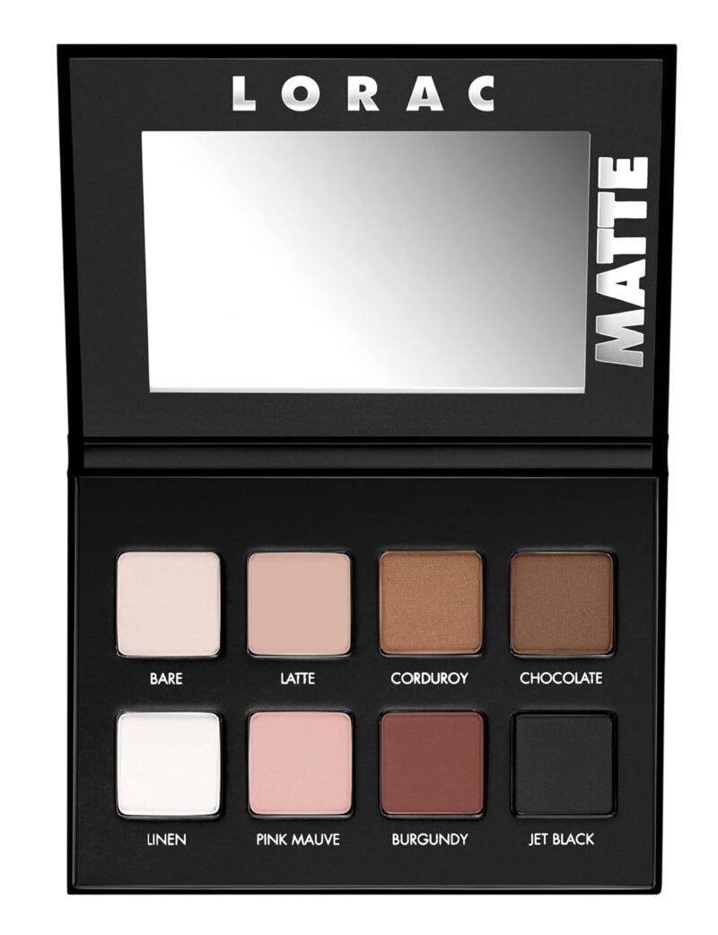 LORAC PRO Matte & Shimmer Eyeshadow Palette, Metallic High Pigmented, Mirror Compact - Image 4