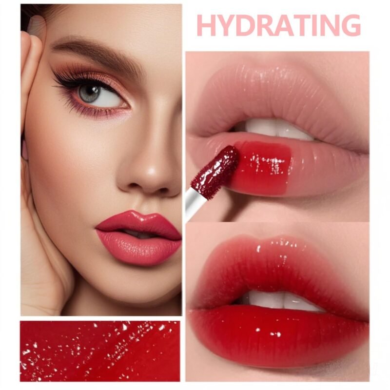 Eakroo 6 Colors Lip Tint Stain Mini Liquid Lipstick, Korean Lip Gloss Moisturizing Natural, Multi-Use Lip and Cheek Tint, Non-Stick Cup, Lightweight, High Pigment, Long-Lasting, Vivid Color - Image 2