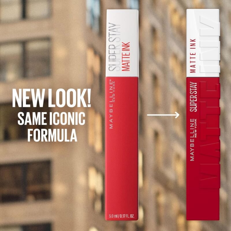 Maybelline Super Stay Matte Ink Liquid Lipstick Makeup, Long Lasting High Impact Color, Up to 16H Wear, Mover, Brown, 1 Count, Packaging May Vary - Image 2