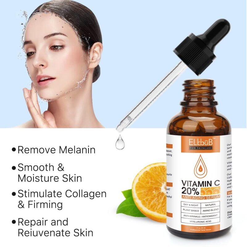 Premium 20% 𝐯𝐢𝐭𝐚𝐦𝐢𝐧 𝐜 𝐬𝐞𝐫𝐮𝐦 - (2PACK) with Hyaluronic Acid, Retinol & Amino Acids - Boost Skin Collagen,Hydrate & Plump Skin, Anti Aging & Wrinkle Facial Serum - Image 2