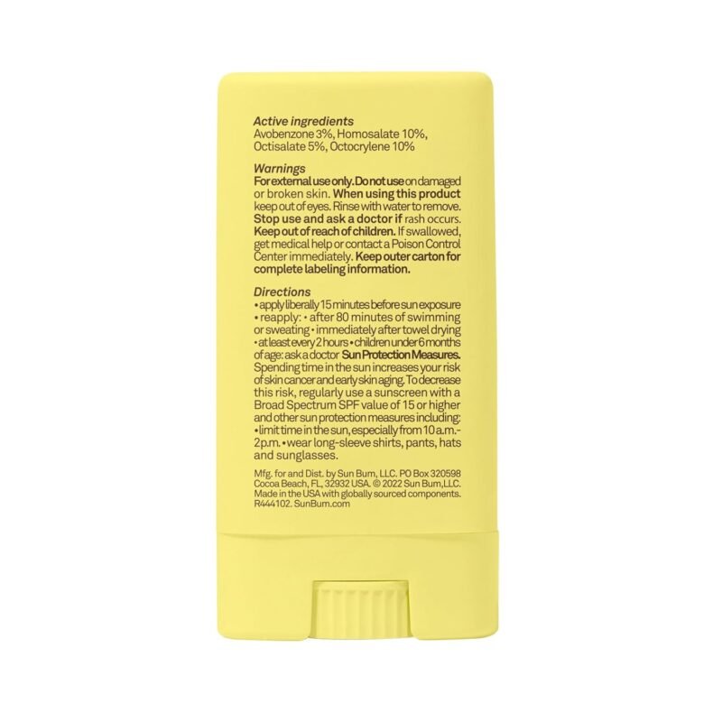 Sun Bum Kids SPF 50 Clear Face Stick Sunscreen - Wet or Dry Skin Application Broad Spectrum Sunscreen with Vitamin E - Hawaii 104 Act Compliant (Without Octinoxate & Oxybenzone) - Travel Size 0.53 oz - Image 2