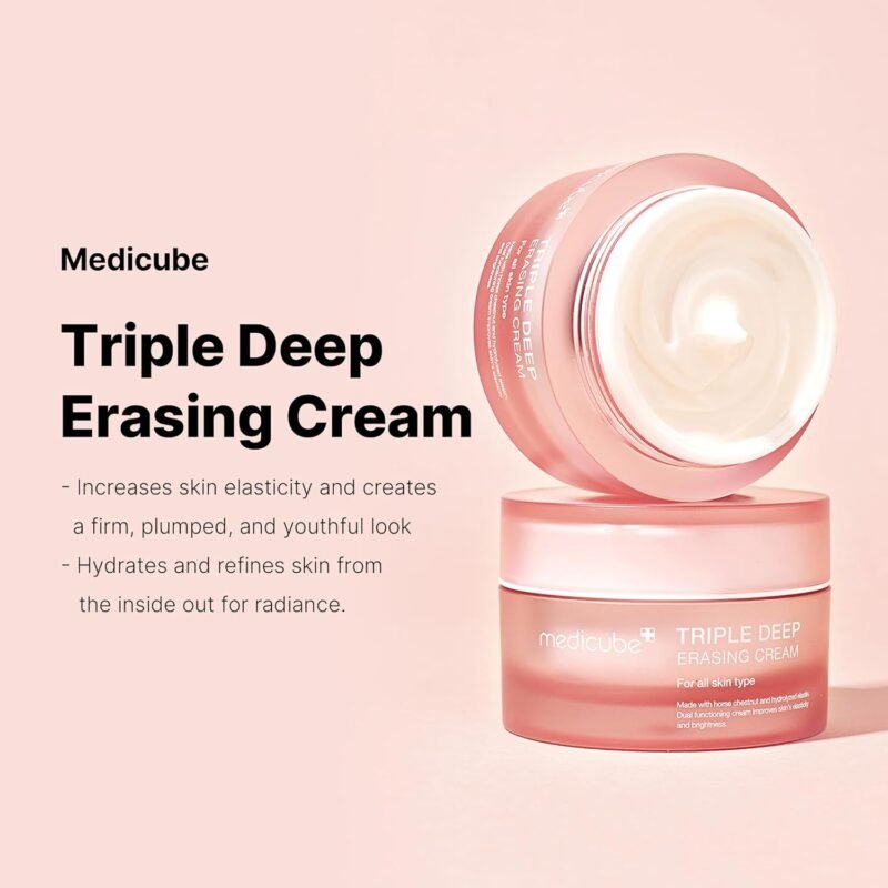 medicube Triple Collagen Cream - Hydrating & Firming Moisturizer with Hyaluronic Acid, Premium Elastin, Shea Butter - Wrinkle Care & Boosts Elasticity - Korean Skincare, 1.69 oz - Image 2