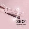 L'ANGE HAIR Le Duo Standard 360° Airflow Styler | 2-in-1 Curling Wand & Titanium Flat Iron Hair Straightener | Professional Hair Curler with Cooling Air Vents | Dual Voltage & Adjustable Temp (Blush) - Image 4