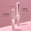 L'ANGE HAIR Le Duo Standard 360° Airflow Styler | 2-in-1 Curling Wand & Titanium Flat Iron Hair Straightener | Professional Hair Curler with Cooling Air Vents | Dual Voltage & Adjustable Temp (Blush) - Image 5
