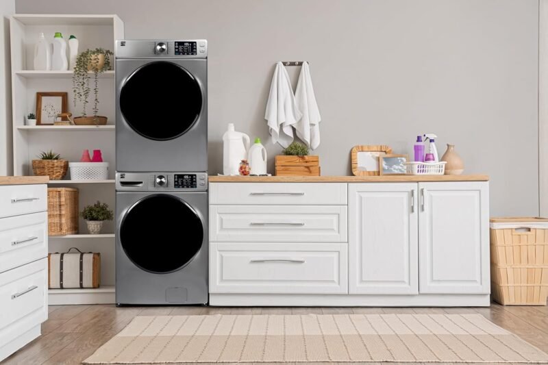 Kenmore 8.0 cu. ft. Front Load Electric Dryer with Wrinkle Guard & Accela Steam to Reduce Wrinkles, Static & Odors - Sanitize Dry, Smart Sensor Drying - LED - ENERGY STAR Certified - Metallic Silver - Image 3