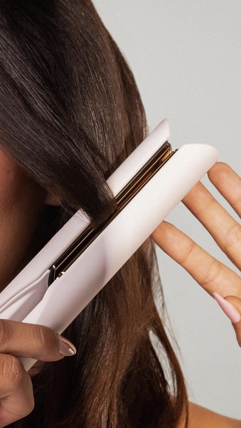 Kristin Ess 3-in-One Professional Titanium Hair Straightener Curler 2 in 1 + Beach Waver Combo for Women with Curly, Frizzy + Thick Hair - 1 1/4 Inch Dual Voltage Flat Iron + Travel Cap - 440 Degree - Image 8