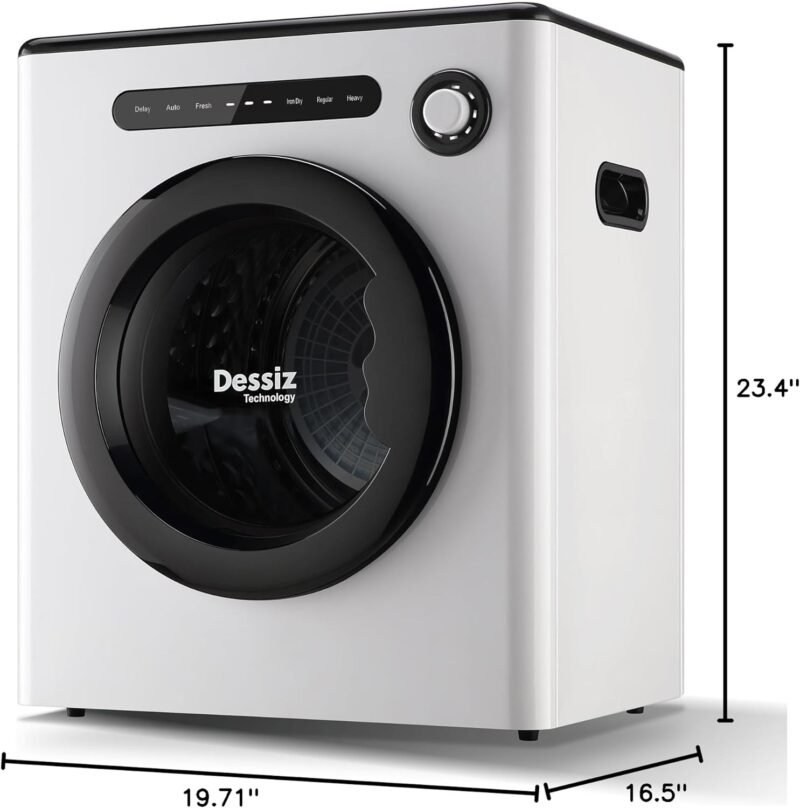 11LBS Compact Dryer 950W Portable Clothes Dryer Machine for Small Spaces, RVs and Apartments - Quiet, Sturdy ，Easy to Use and LED Display - Image 7