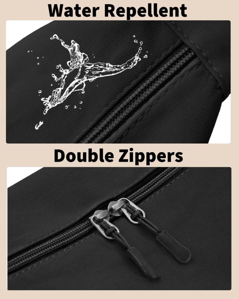 Small Sling Crossbody Bag for Women Men Trendy, Mini Crescent Bag with Adjustable Strap, 2 Zippers Lightweight Nylon Bag - Image 5