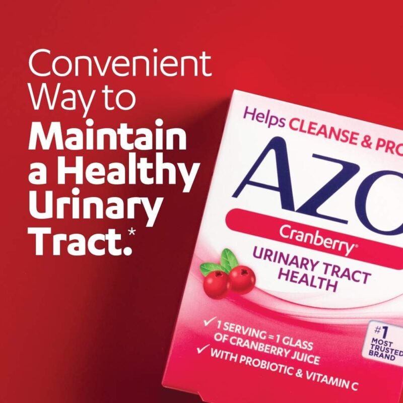 AZO Cranberry Supplement, Made with Concentrated Whole Fruit Cranberry Powder to Help Cleanse and Protect the Urinary Tract*, Sugar Free Cranberry Pills, Non-GMO, 100 Softgels - Image 6