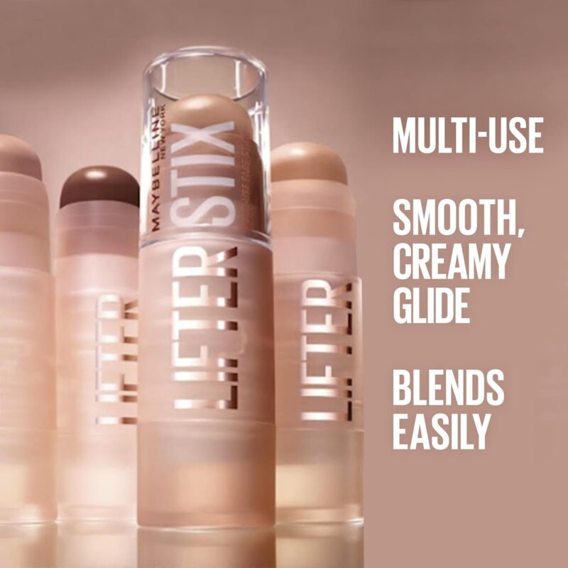 Maybelline Lifter Stix Multi-Use Face Stick - Contour, Bronzer, Concealer and Foundation Stick, All-In-One Creamy Face Makeup with Cranberry Seed Oil, 05, 1 Count - Image 3