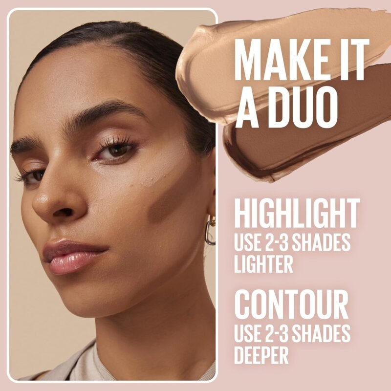 Maybelline Lifter Stix Multi-Use Face Stick - Contour, Bronzer, Concealer and Foundation Stick, All-In-One Creamy Face Makeup with Cranberry Seed Oil, 05, 1 Count - Image 7