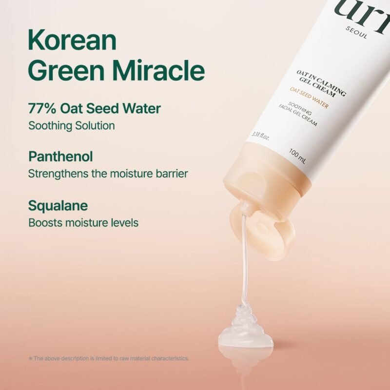 PURITO Oat In Calming Gel Cream, Oat Seed Water for Hydration & Soothing, Lightweight, Non-Sticky Moisturizer for Sensitive Skin, Non-Comedogenic, Fragrance-Free, Korean Skincare, 100ml 3.38 fl.oz - Image 4