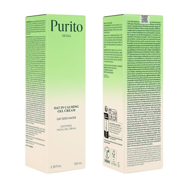 PURITO Oat In Calming Gel Cream, Oat Seed Water for Hydration & Soothing, Lightweight, Non-Sticky Moisturizer for Sensitive Skin, Non-Comedogenic, Fragrance-Free, Korean Skincare, 100ml 3.38 fl.oz - Image 9