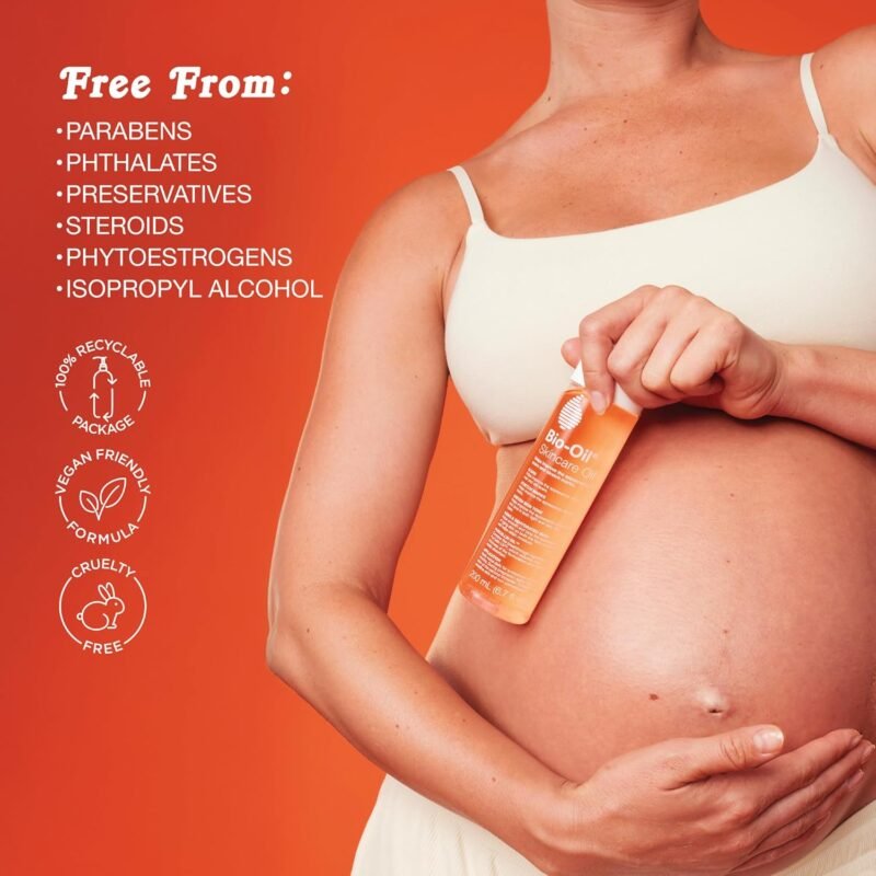 Bio-Oil Skincare Body Oil Serum for Scars and Stretch Marks, Face and Body Moisturizer with Vitamin E & A for Sensitive Dry Skin, Dermatologist Recommended, Non-Comedogenic, 4.2 Oz - Image 4