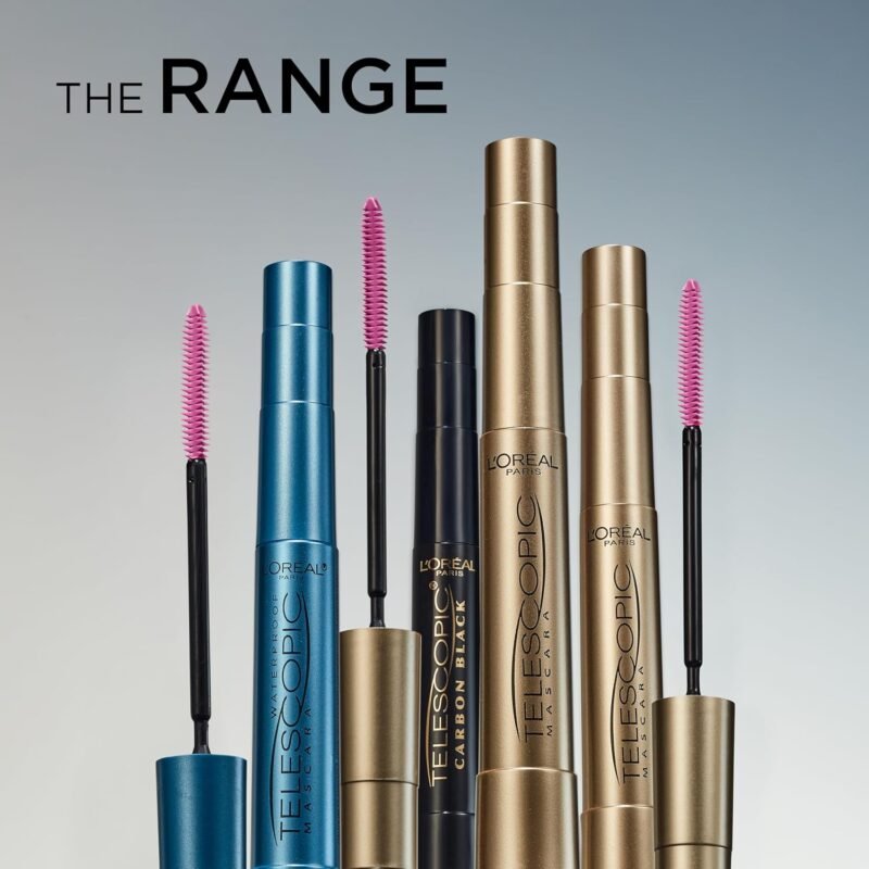 L'Oreal Paris Makeup Telescopic Original Lengthening Mascara, Carbon Black, 0.27 Fl Oz (Pack of 1) - Image 6