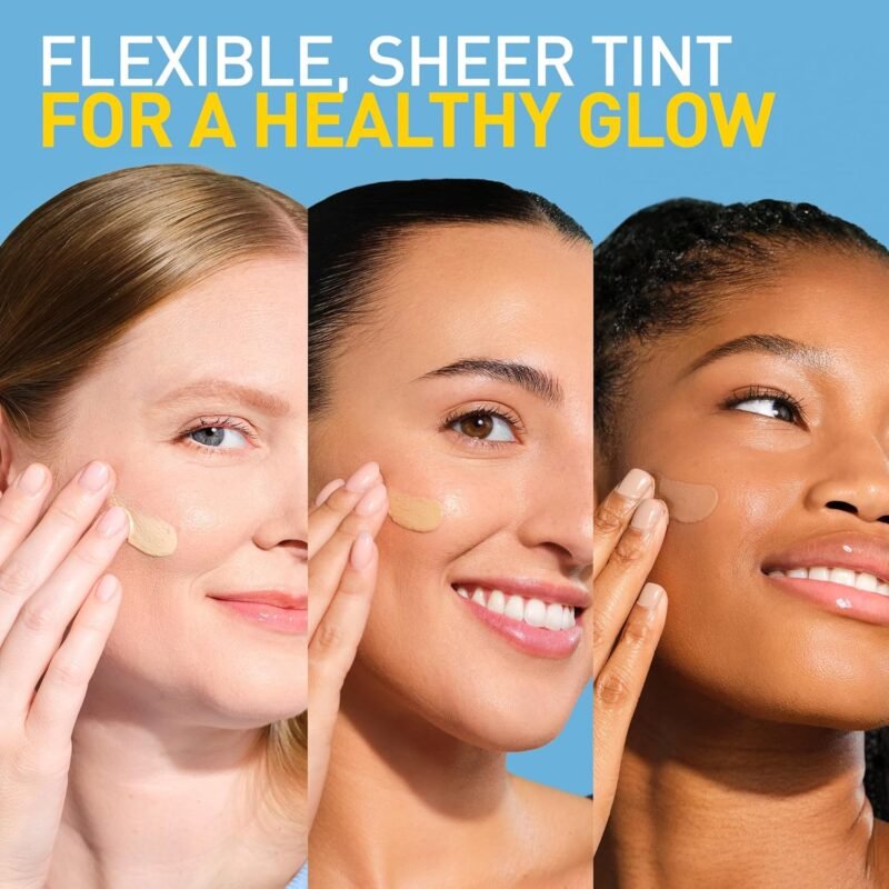 CeraVe Hydrating Mineral Sunscreen SPF 30 with Sheer Tint, Tinted Mineral Sunscreen with Zinc Oxide & Titanium Dioxide, Blends Seamlessly For Healthy Glow, Light, 1.7 Oz - Image 5