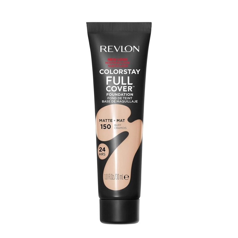 Revlon ColorStay Full Cover Longwear Matte Foundation, Heat & Sweat Resistant Lightweight Face Makeup, Buff (150), 1.0 oz - Image 9