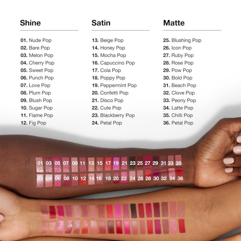 Clinique Pop Longwear Lipstick | Long Lasting, Satin, Matte + Shine - Image 5