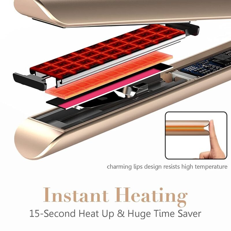 FURIDEN Professional Salon Quality Hair Straightener, Hair Straightener and Curler 2 in 1, Flat Iron Curling Iron in One, Fast Results | Long Lasting - Image 3