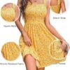 HUHOT Women's Summer Casual Square Neck Dress with Pocket Cute Sleeveless High Waist A-line Sundress Midi Dresses - Image 5