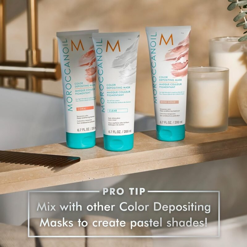 Moroccanoil High Shine Gloss Mask - Color Depositing Mask Clear - Image 4