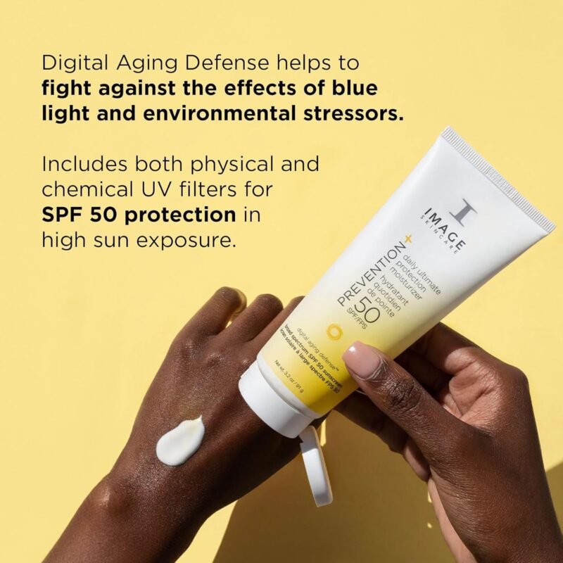 IMAGE Skincare PREVENTION+ Daily Ultimate Protection Moisturizer, SPF 50 Face Sunscreen Lotion, Zinc Oxide, Blendable with No White Cast, 3.2 oz - Image 4