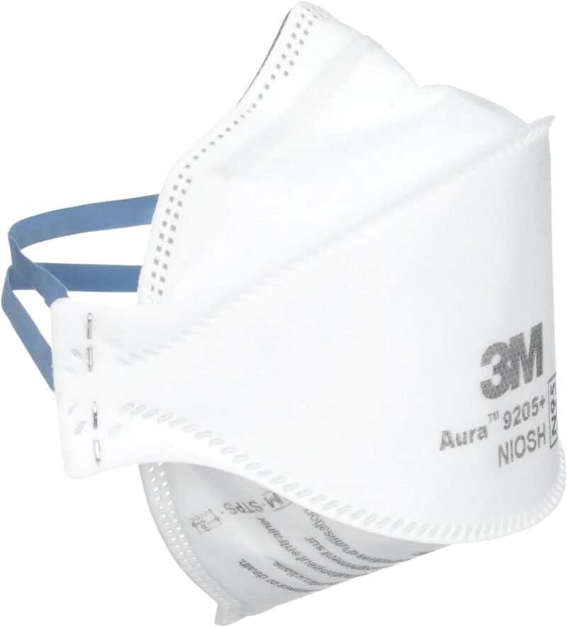 3M Aura Particulate Respirator 9205+ N95, Lightweight, Three Panel Designed Respirator Helps Provide Comfortable And Convenient Respiratory Protection, 10-Pack - Image 10