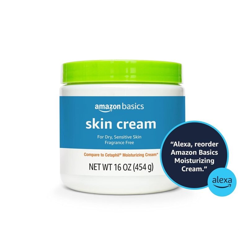 Amazon Basics Ultra Moisturizing Skin Cream for Dry & Sensitive Skin, Dermatologist Tested, Fragrance Free, 16 Ounce, 1 Pound (Pack of 1) (Previously Solimo) - Image 4