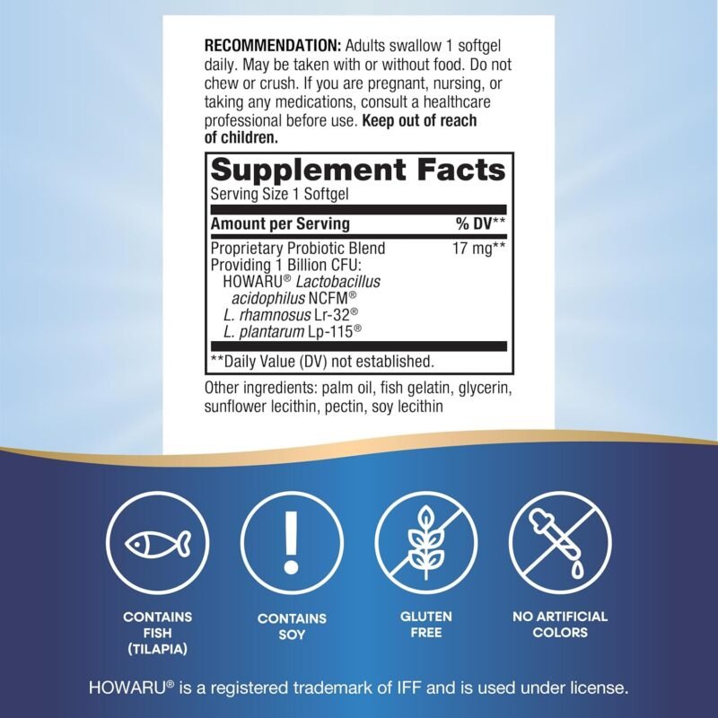 Nature's Way Women's Probiotic Pearls, Supports Vaginal and Digestive Health*, 1 Billion Live Cultures, No Refrigeration Required, 30 Softgels (Packaging May Vary) - Image 5