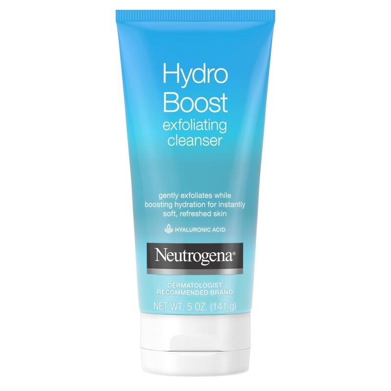 Neutrogena Hydro Boost Gentle Exfoliating Daily Facial Cleanser with Hyaluronic Acid, Clinically Proven to Increase Skin's Hydration Level, Non-Comedogenic Oil-, Soap- & Paraben-Free, 5 Oz, 3 Pack - Image 3