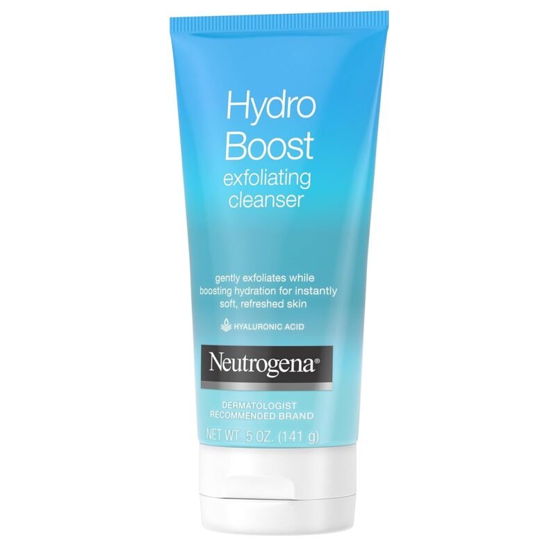 Neutrogena Hydro Boost Gentle Exfoliating Daily Facial Cleanser with Hyaluronic Acid, Clinically Proven to Increase Skin's Hydration Level, Non-Comedogenic Oil-, Soap- & Paraben-Free, 5 Oz, 3 Pack - Image 11
