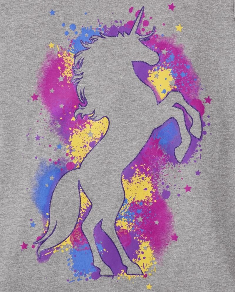 The Children's Place Girls' Unicorn Short Sleeve Graphic T-Shirts, Multipack - Image 4