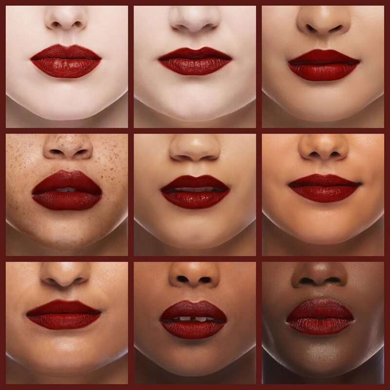 Almay Lip Vibes Lipstick with Vitamin E Oil & Shea Butter, Matte Cream Finish, Hypoallergenic, Love Yourself, 0.14 Oz - Image 4