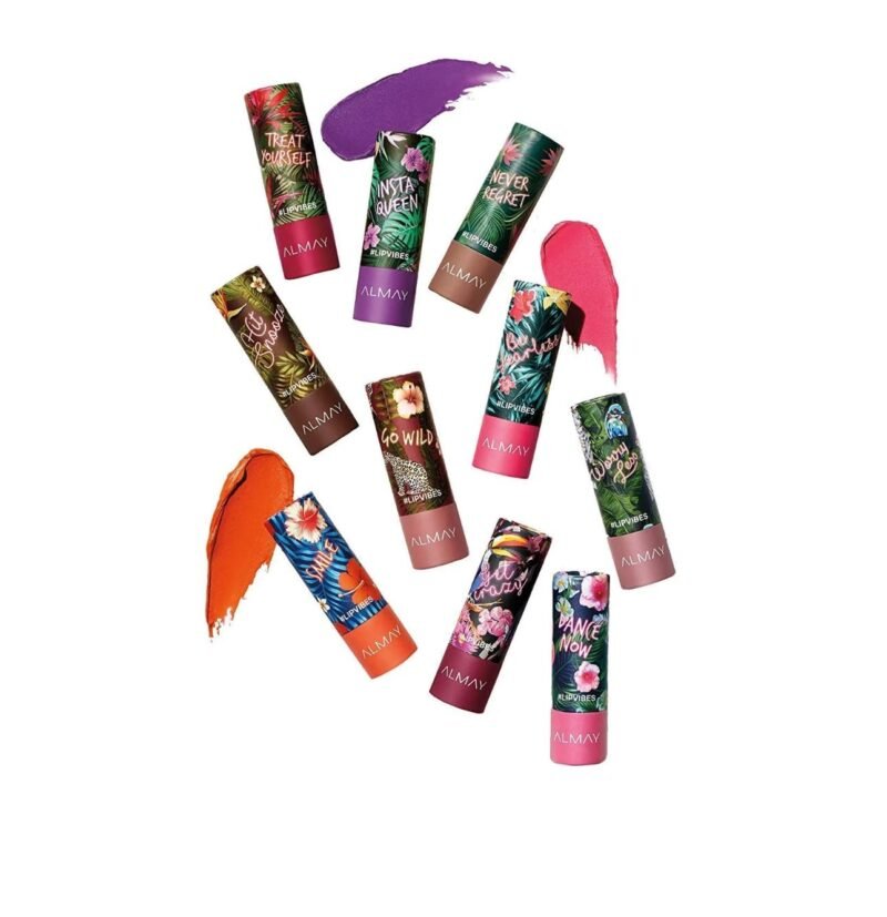 Almay Lip Vibes Lipstick with Vitamin E Oil & Shea Butter, Matte Cream Finish, Hypoallergenic, Love Yourself, 0.14 Oz - Image 8