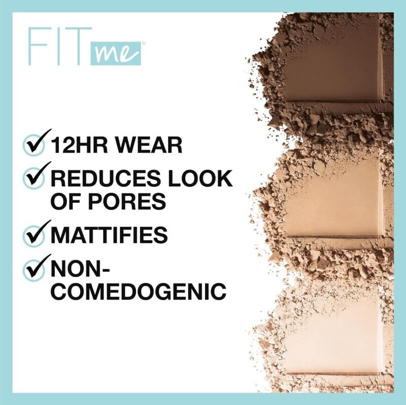Maybelline Fit Me Matte + Poreless Pressed Face Powder Makeup & Setting Powder, Natural Ivory, 1 Count - Image 2