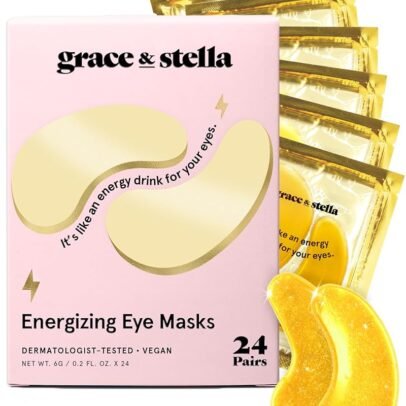 grace & stella Award Winning Under Eye Mask - Travel Essentials - Birthday Gifts for Women - Gel Eye Patches for Dark Circles, Puffy Eyes, Wrinkles, Undereye Bags - Vegan - Self...