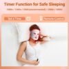 LED Face Mask Light Therapy, 4 Modes Portable Red Light Therapy for Face with 2000mAh Rechargeable Remote, Blue, Orange, 850NM Infrared & Red Light Mask, 400 LEDs for Anti-Aging, at Home - Image 7