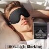 WAOAW Sleep Mask for Men Women: Blackout Eye Masks for Sleep - 3D Breathable Soft Comfortable Eye Mask for Travel - Adjustable Light Blocking Night Masks for Sleeping - Image 3